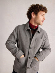 Houndstooth Worker Jacket in GREY MULTI