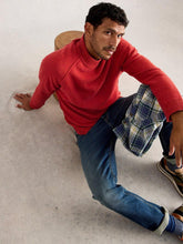 Milton Lambswool Mock Neck in DARK ORANGE