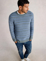 Stripe Crew Neck in BLUE MULTI