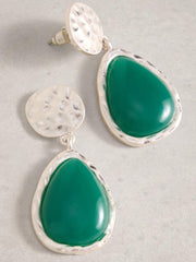 Pine Statement Earring in GREEN MULTI