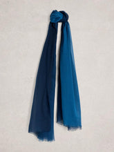 Oversized Penny Plain Scarf in DARK NAVY
