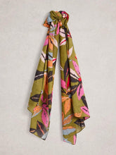 Callie Printed Scarf in GREEN MULTI