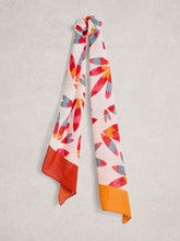 Sally Skinny Printed Scarf in RED PRINT