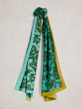 Sophie Printed Scarf in TEAL PRINT