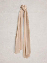 Oversized Penny Plain Scarf in LIGHT NATURAL