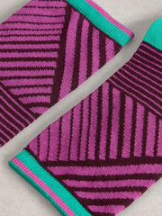 Pattern Ankle Sock in PURPLE MULTI