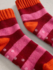 Stripe Loopback Sock in RED MULTI