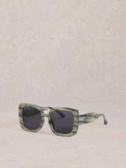 Oversized Square Sunglasses in BLUE MULTI