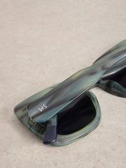Oversized Square Sunglasses in BLUE MULTI