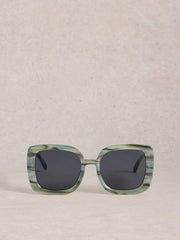 Oversized Square Sunglasses in BLUE MULTI