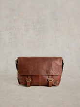 Teddy Leather Messenger Bag in MID TAN