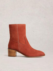 Izzy Suede Ankle Boot in DARK ORANGE
