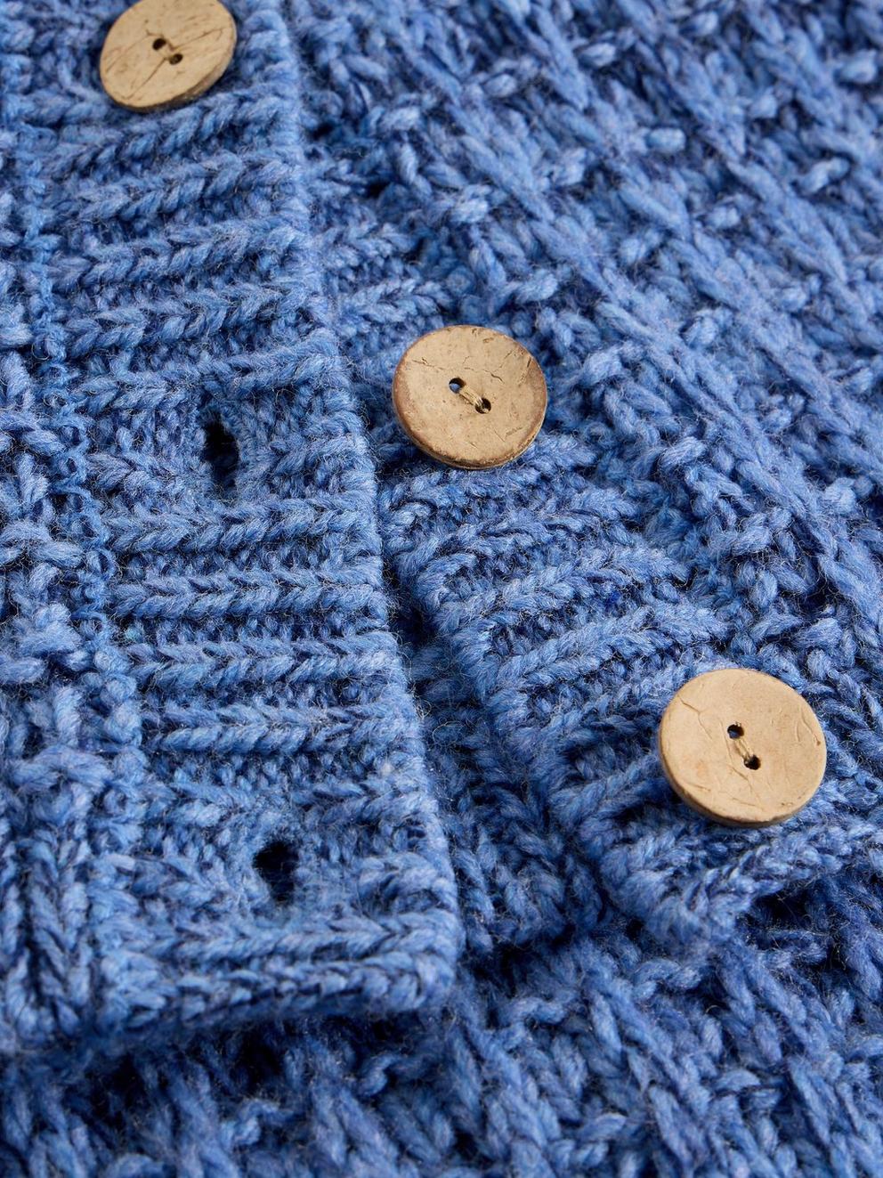 MAXINE BUTTON TANK in MID BLUE