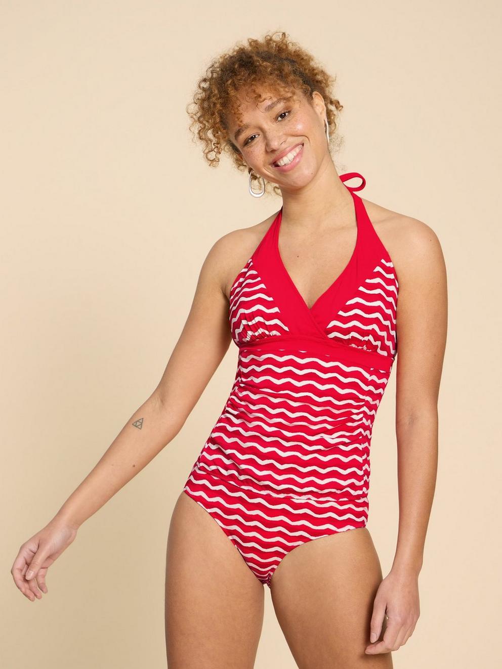 Reversible Fold Down Bottom in RED MULTI
