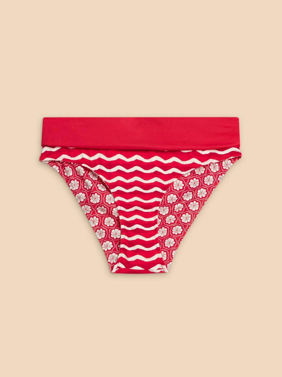 Reversible Fold Down Bottom in RED MULTI