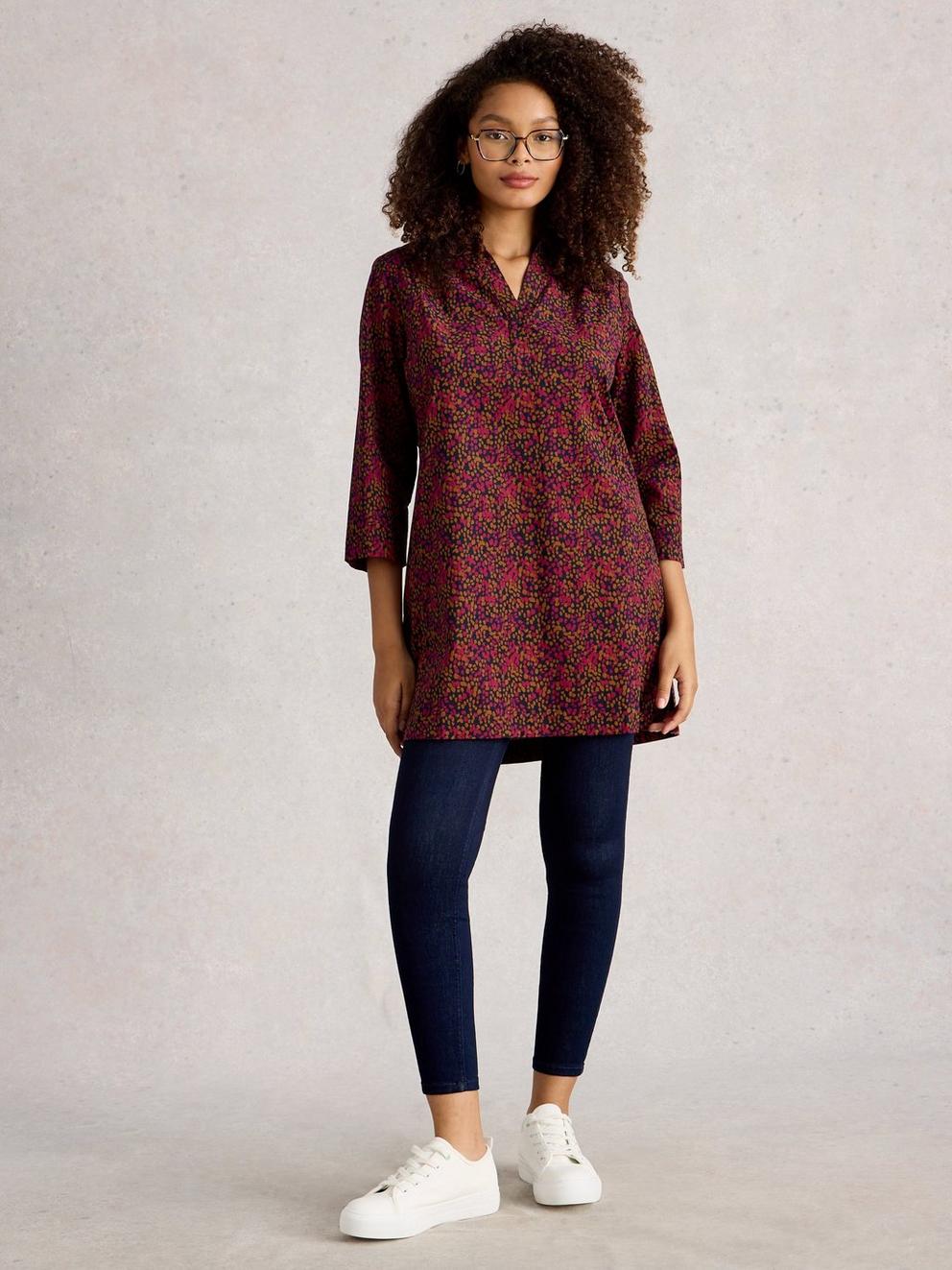 Blake Cord Tunic in PINK MULTI