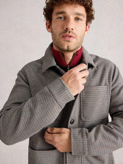 Houndstooth Worker Jacket in GREY MULTI