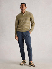 Ombre Button Neck in MID GREEN
