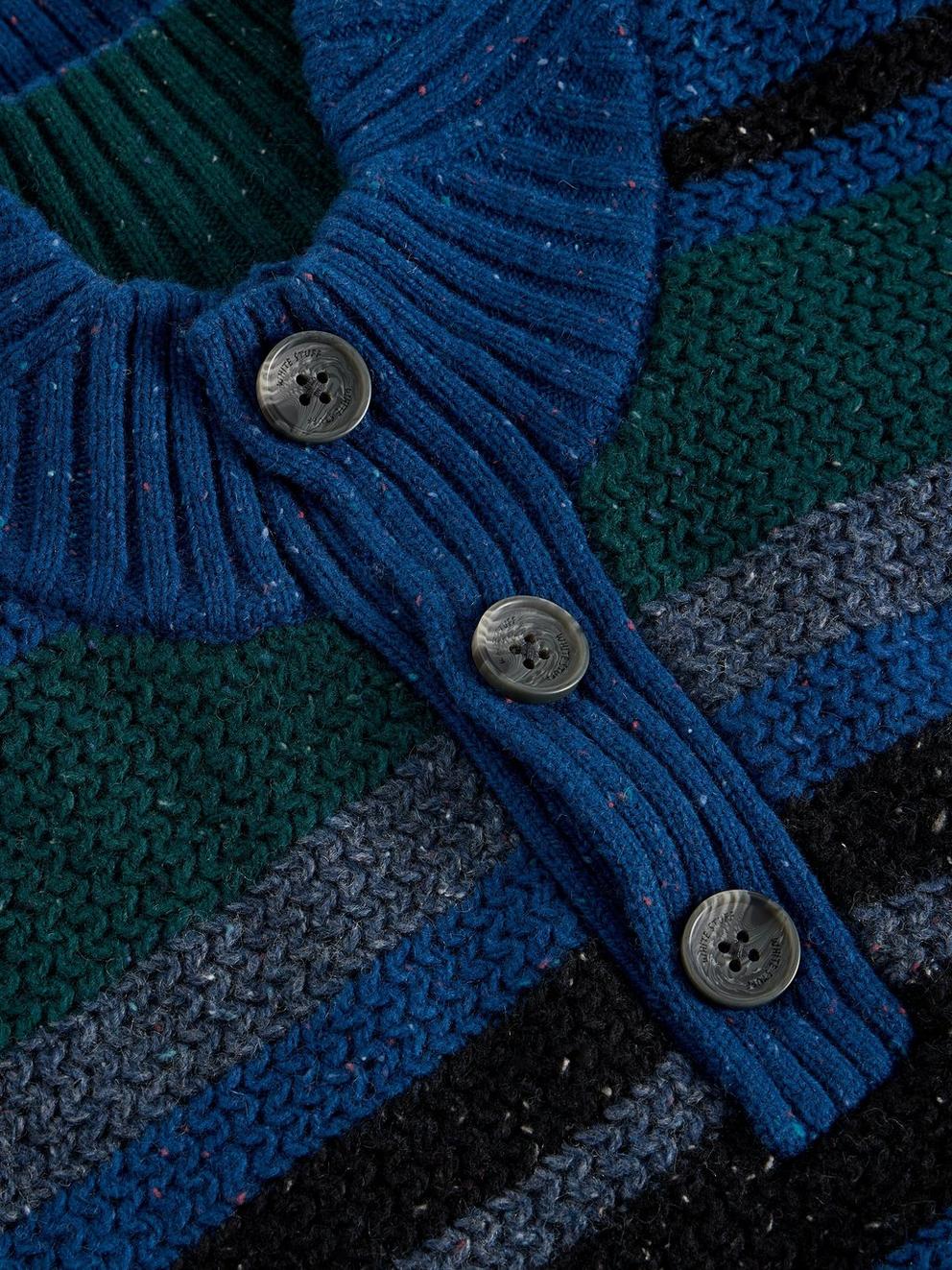 Berkley Button Neck Stripe in BLUE MULTI