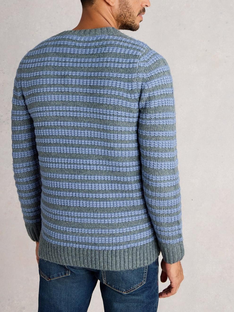 Stripe Crew Neck in BLUE MULTI