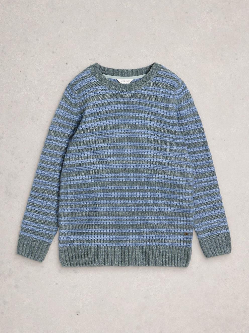 Stripe Crew Neck in BLUE MULTI