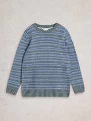 Stripe Crew Neck in BLUE MULTI