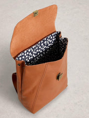 Coco Leather Backpack in TAN MULTI