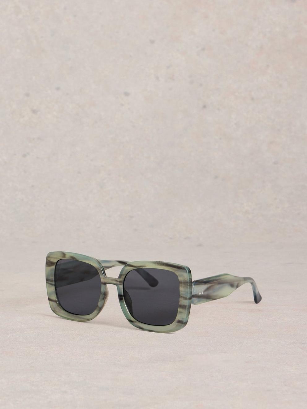 Oversized Square Sunglasses in BLUE MULTI