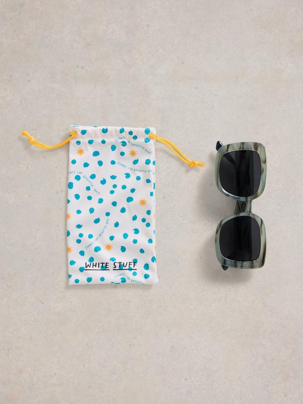 Oversized Square Sunglasses in BLUE MULTI