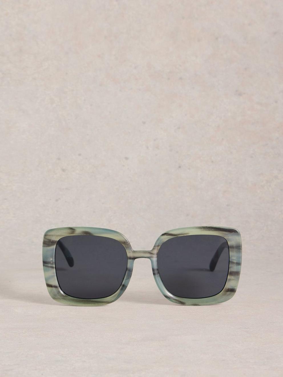 Oversized Square Sunglasses in BLUE MULTI