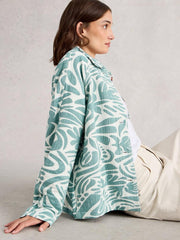 Eden Jacquard Jacket in BLUE MULTI