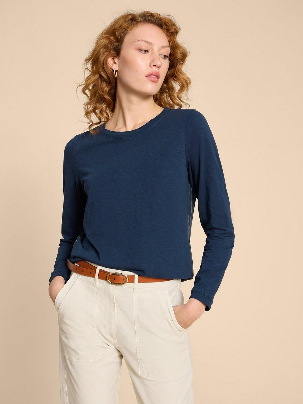 CLARA LS TEE in DARK NAVY
