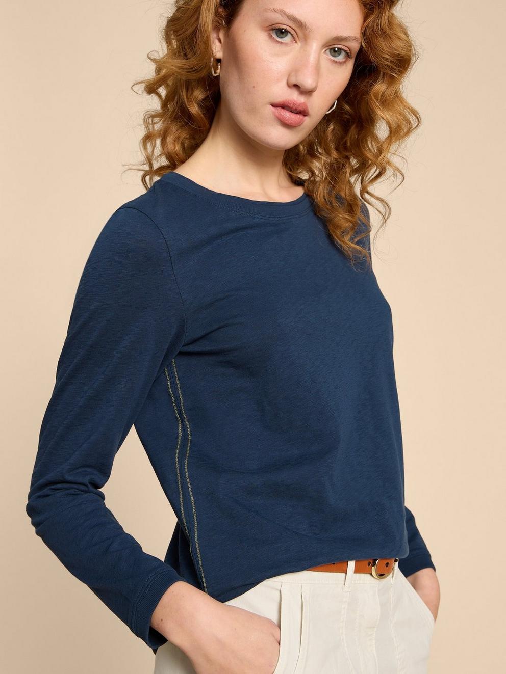 CLARA LS TEE in DARK NAVY